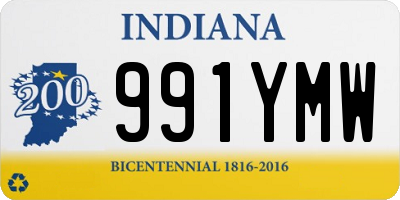 IN license plate 991YMW