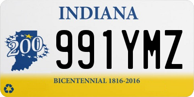 IN license plate 991YMZ