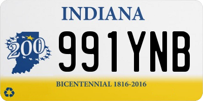 IN license plate 991YNB