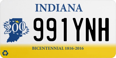 IN license plate 991YNH