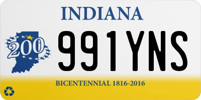 IN license plate 991YNS