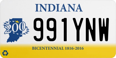 IN license plate 991YNW