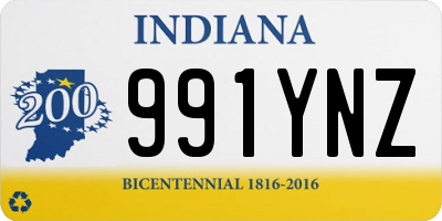 IN license plate 991YNZ