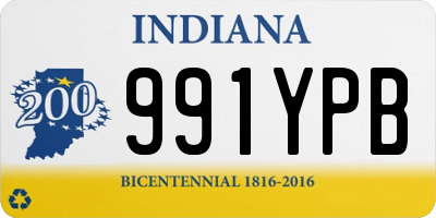 IN license plate 991YPB