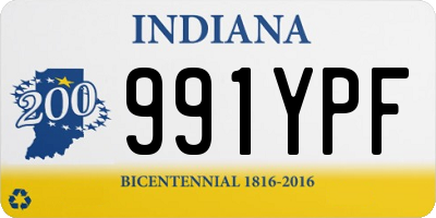 IN license plate 991YPF