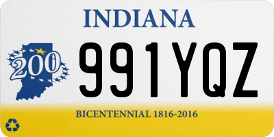 IN license plate 991YQZ