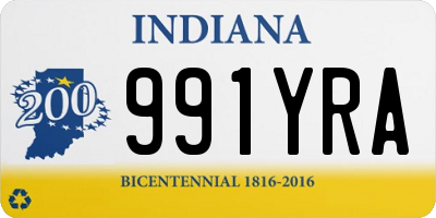 IN license plate 991YRA