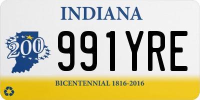 IN license plate 991YRE