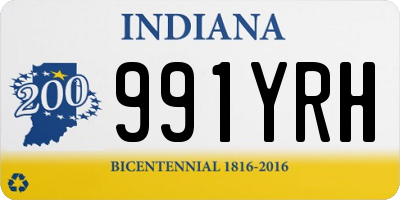 IN license plate 991YRH