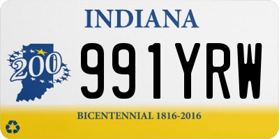 IN license plate 991YRW