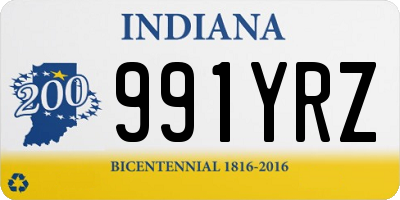 IN license plate 991YRZ