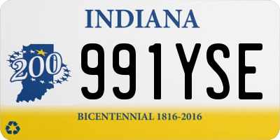 IN license plate 991YSE