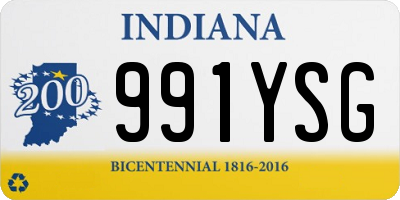 IN license plate 991YSG