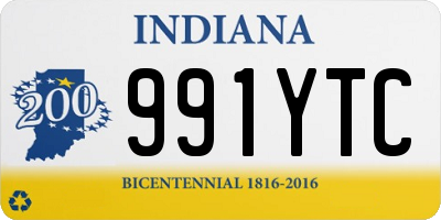 IN license plate 991YTC