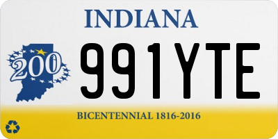 IN license plate 991YTE