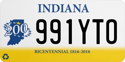 IN license plate 991YTO