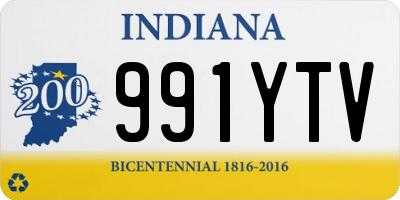 IN license plate 991YTV