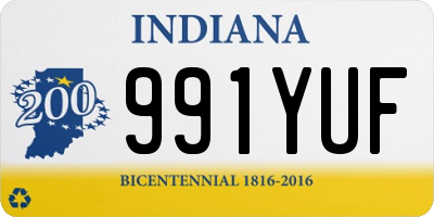 IN license plate 991YUF