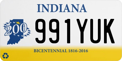 IN license plate 991YUK