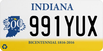 IN license plate 991YUX