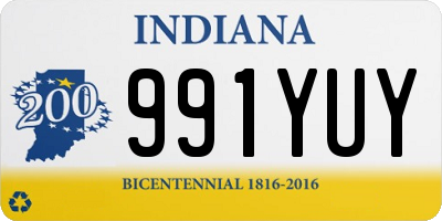 IN license plate 991YUY