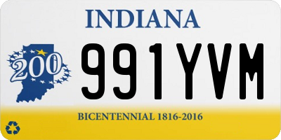 IN license plate 991YVM