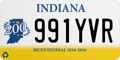 IN license plate 991YVR