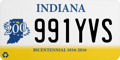 IN license plate 991YVS