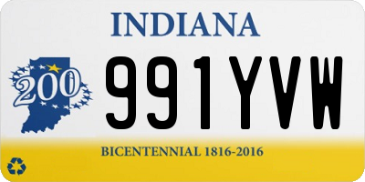 IN license plate 991YVW