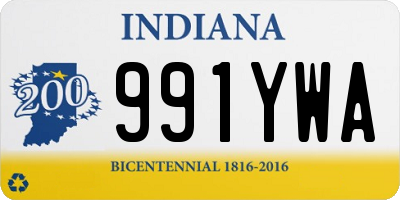 IN license plate 991YWA