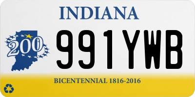 IN license plate 991YWB