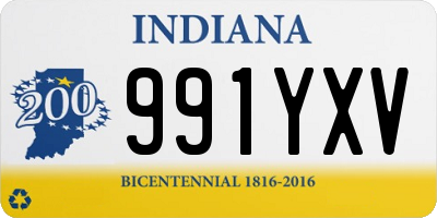 IN license plate 991YXV