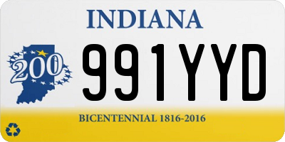 IN license plate 991YYD