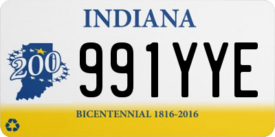 IN license plate 991YYE