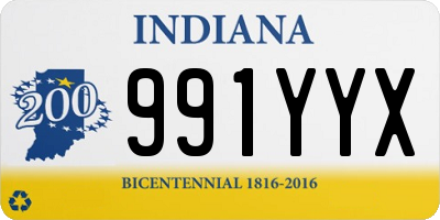 IN license plate 991YYX