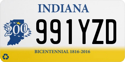 IN license plate 991YZD