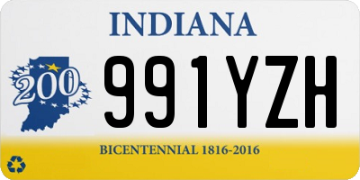 IN license plate 991YZH