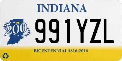 IN license plate 991YZL