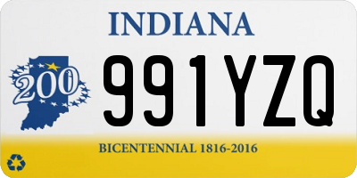 IN license plate 991YZQ