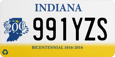 IN license plate 991YZS