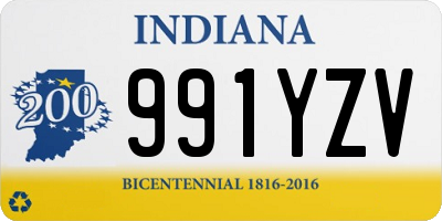 IN license plate 991YZV