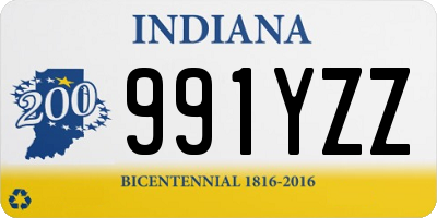 IN license plate 991YZZ