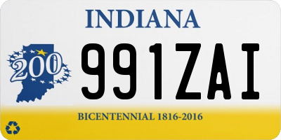 IN license plate 991ZAI