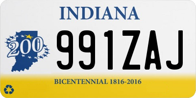 IN license plate 991ZAJ