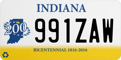 IN license plate 991ZAW