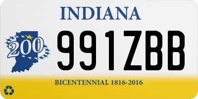 IN license plate 991ZBB