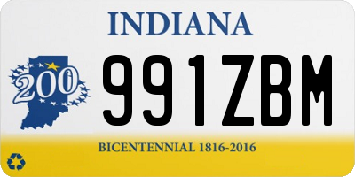 IN license plate 991ZBM