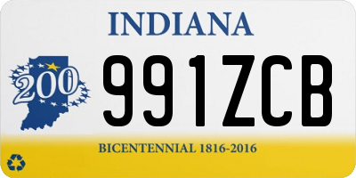 IN license plate 991ZCB