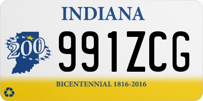 IN license plate 991ZCG