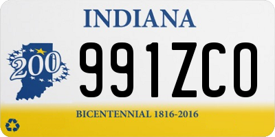 IN license plate 991ZCO